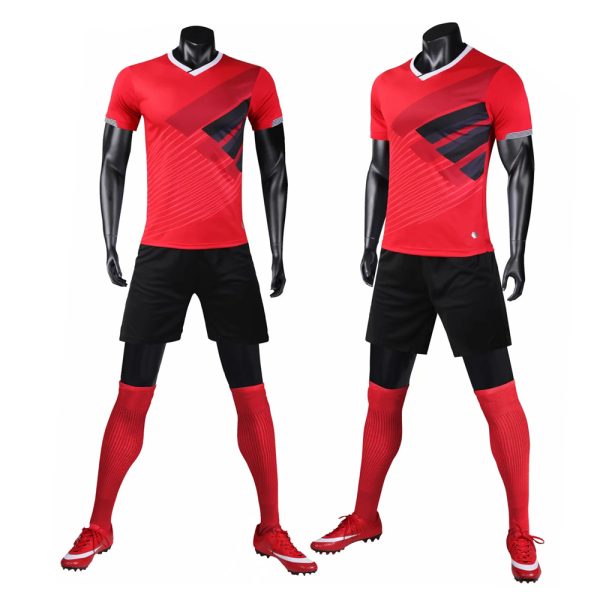 Casual sports short-sleeved football suit for men, adult, children and students, jersey, light board logo printing