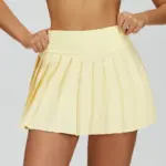 Yoga Short Skirt Women Pleated Sports Tennis Skirts Runniing High Waist Yoga Fitness Short Skirt Gym Golf Loose Skirt Pockets