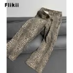 American Retro Leopard High Waist Baggy Jeans Women's Casual Pockets Hip-hop Pants 2024 Spring Y2K Oversiz Panther Denim Trouser - Image 4